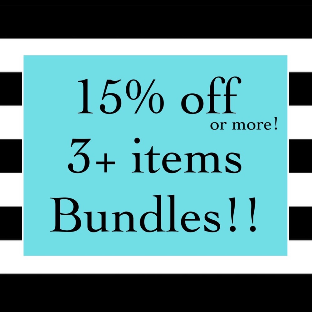 Always 15% off 3+ items!